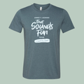 2022 That Sounds Fun tour heather slate tee on a green background Annie Downs