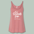 That Sounds Fun pink tank on a green background Annie Downs